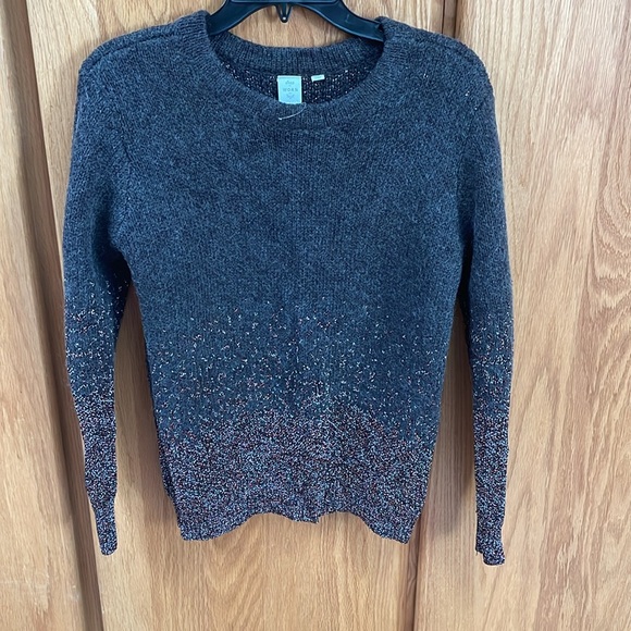 Anthropologie Seen Worn Kept Neassa Crewneck Metallic Mohair Brown Sweater S/M - Picture 4 of 9